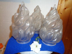 Lángbúra , 3 db , 20 cm , egyik árnyalatnyi  különbséggel , csatlakozó méret  8,7 cm