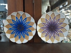 Alt Német,Germany Kardos Meissem Lótuszvirág Mintás Porcelán Tányér.18 cm.