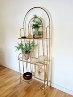 Ritka vintage arany színű polc, LV 648