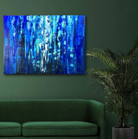 JMModernAbstract: WATERFALL 100X70 cm-es kortárs akril festmény feszített vásznon