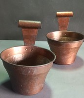 Régi bronz kézzel készült kaspó párban ALKUDHATÓ