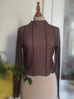 H&M Divided 38-40-es áttetsző alkalmi blúz emelt nyakkal