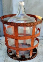 50 literes üvegballon, fém kosárral, 6db eladó!