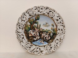 Antique Capodimonte Ornate Wall Plate 784 9428