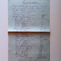 ZA551.12  Régi kézzel írt taglista 1871 - Fogaras - 43 forint 80 fill. - Astra Romana - Nagyszeben