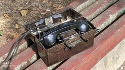 Bundeswehr katonai hordozható telefon terepi telefon FF - OB / ZB 1965