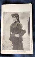 Cca 1915 ERZSÉBET SISI KIRÁLYNÉ UNOKA AUGUSZTA FŐHERCEGNŐ VÖRÖSKERESZT EGYENRUHAKORABELI FOTÓ LAP
