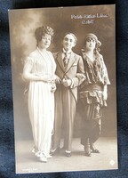 Cca. 1913 FEDÁK SÁRI DIVA PRIMADONNA RÁTKAI MÁRTON LEGS JUCI OPERETTA PHOTO POSTCARD Strelisky photo