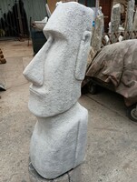 Egzotikus Kerti kő szobor Minimál kertépítő elem  Moai Husvét szigeti Fej  76cm