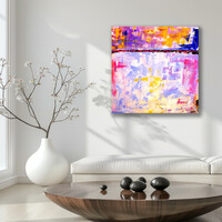 Vörös Edit: Pink Passion 3 Modern Abstract 80x80cm