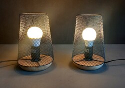 Design fém háló fa asztali lámpa ALKUDHATÓ párban