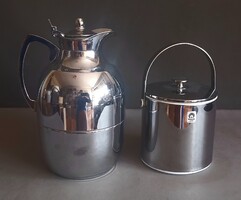 Vintage Alfi design termosz  Nemet és  Peacock design  jégvödör Japán ALKUDHATÓ