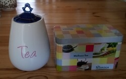 2 db,fem, porcelan tea tarto