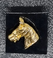 Vintage aranyozott lófej bross pin kitűző