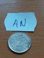 MÁLTA 2 CENT 1977 (Penthesilea, az amazonok királynője), Réz-nikkel  #AN