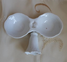 Zsolnay Hungaria sótartó, fehér porcelán fűszertartó