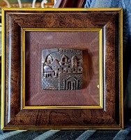 Jeruzsálemet árbrázoló 925 ezüst miniatűr kép
