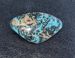 Vintage krizokolla mintájú fa, vagy plasztik fényezett bross kitűző