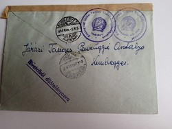 D203776 Járási Tanács Kunhegyes  1954  újrafelhasznált  levélboríték