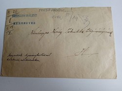 D203809 Bernáth Bálint Kunhegyes 1930-40 levélboríték - járványkórházi munkálatok