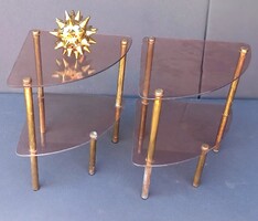 Vintage sárgaréz Hollywood regency éjjeliszekrény párban ALKUDHATÓ design