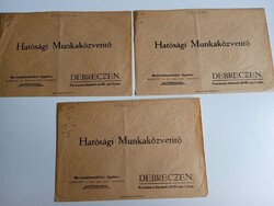 D203768 Hatósági Munkaközvetítő DEBRECZEN  Debrecen  1920-30  -  3 db.  levélboríték