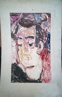 Cs. Németh Miklós: Önarckép - Monotypia 50x70 cm