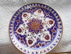 Kézzel festett arany kontúros  porcelán  tányér 24,5  cm