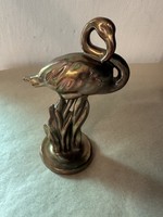 Eozin mázas porcelán flamingó