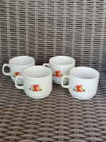 Zsolnay porcelán mikulásvirágos bögre 4 db egyben