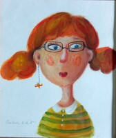 Edit Szalma: Red-haired Girl - original artwork!