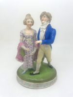 Antique Dresden Porcelain Courtship Couple 17cm