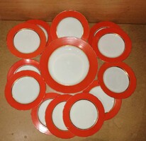 Retro orosz porcelán étkészlet - 12 db lapostányér 1 db kínálóval