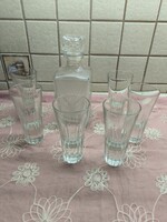 Csiszolt díszüveg 6 db METAXA pohár eladó!