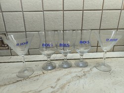 BOLS koktélos pohár 5 db eladó!