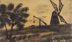 1S439 XX. századi művész : Szélmalom gémeskúttal
