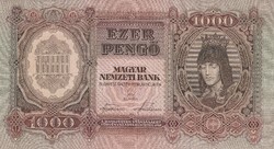 1000 pengő (1943) legszebb bankjegyünk