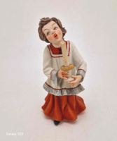 Capodimonte olasz Cortese porcelán ministráns kórus tag  13.5cm