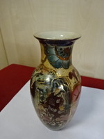 Japán porcelán váza, kézzel festett, magassága 15,5 cm. Emi
