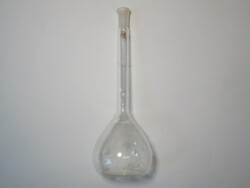 Laboratóriumi üveg tégely - 100 cm3 - TKI MSZ magyar gyártmány címer jelzés kb. 1970-es évekből