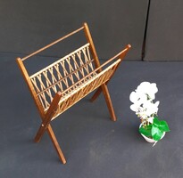 1960 Franco Albini rattán összecsukható újságtartó design ALKUDHATÓ