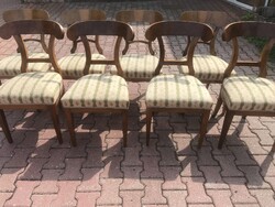 Bidermeier legyezős hátú szék 8 db csak egyben