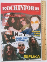 Rockinform 1996/11 Tankcsapda Replika Neil Young Scampolo Cannibal Corpse Immolation Pro-Pain