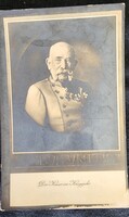 1915 HABSBURG FERENC JÓZSEF CSÁSZÁR MAGYAR KIRÁLY EREDETI KORABELI FOTÓ - LAP KÉP