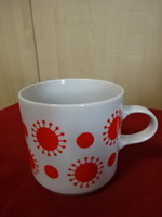 Alföldi porcelán, napocska mintás pohár, magassága 8 cm. Jókai.