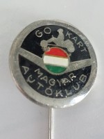 RITKA ! Go Kart Magyar Autóklub zománcos  fémjelvény , kitűző (15mm)