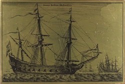 1S498 Holland hadihajó falikép 29.5 x 40 cm