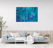 Blue Sky 2db kép,  - 2x 50cm x 70cm abstract vászonkép