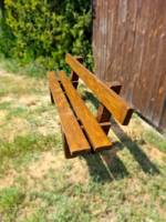 Large Rustic Outdoor Bench from Beams, Extra Strong Construction