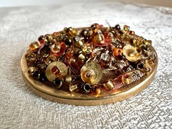 Izgalmas flitteres bross retro kitűző a 80-as évekből